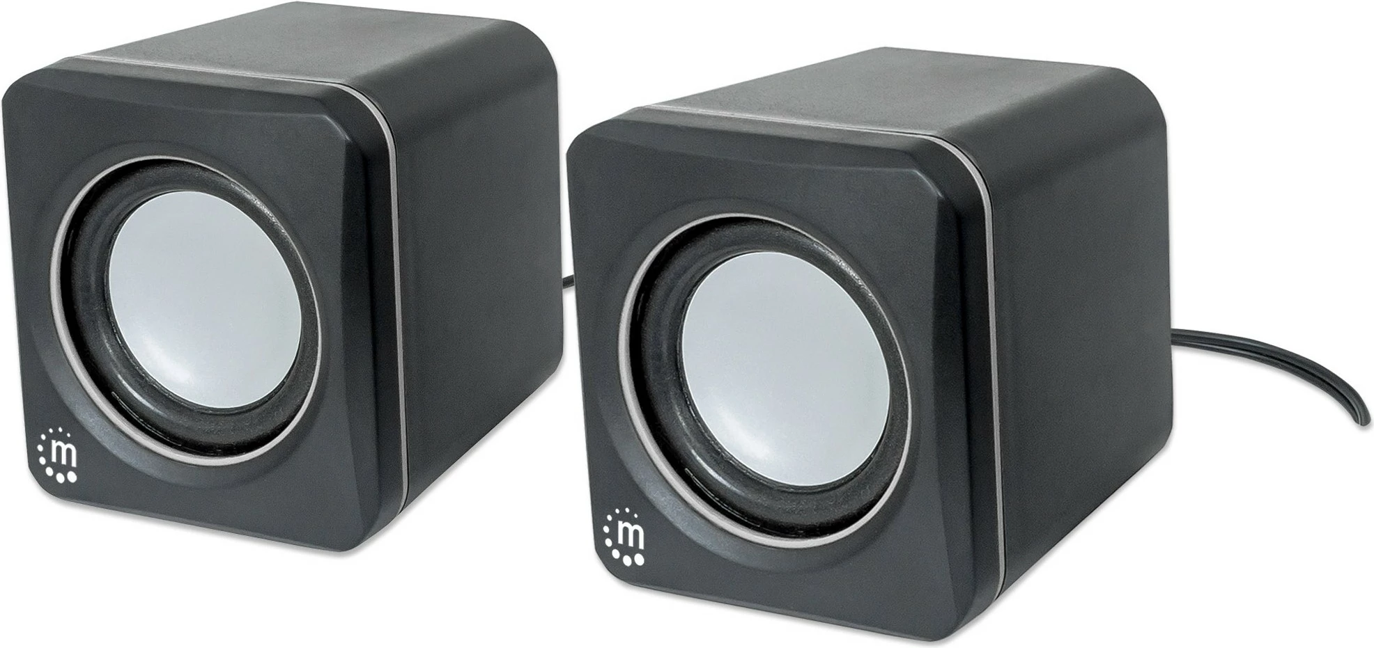 Boksa Manhattan 2600 Series, stereo, USB, 2x3W, për PC/Laptop, zi/gri
