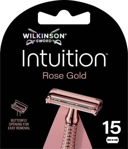 Thika rezervë për brisk femra Wilkinson Intuition Rose Gold, 15 copë