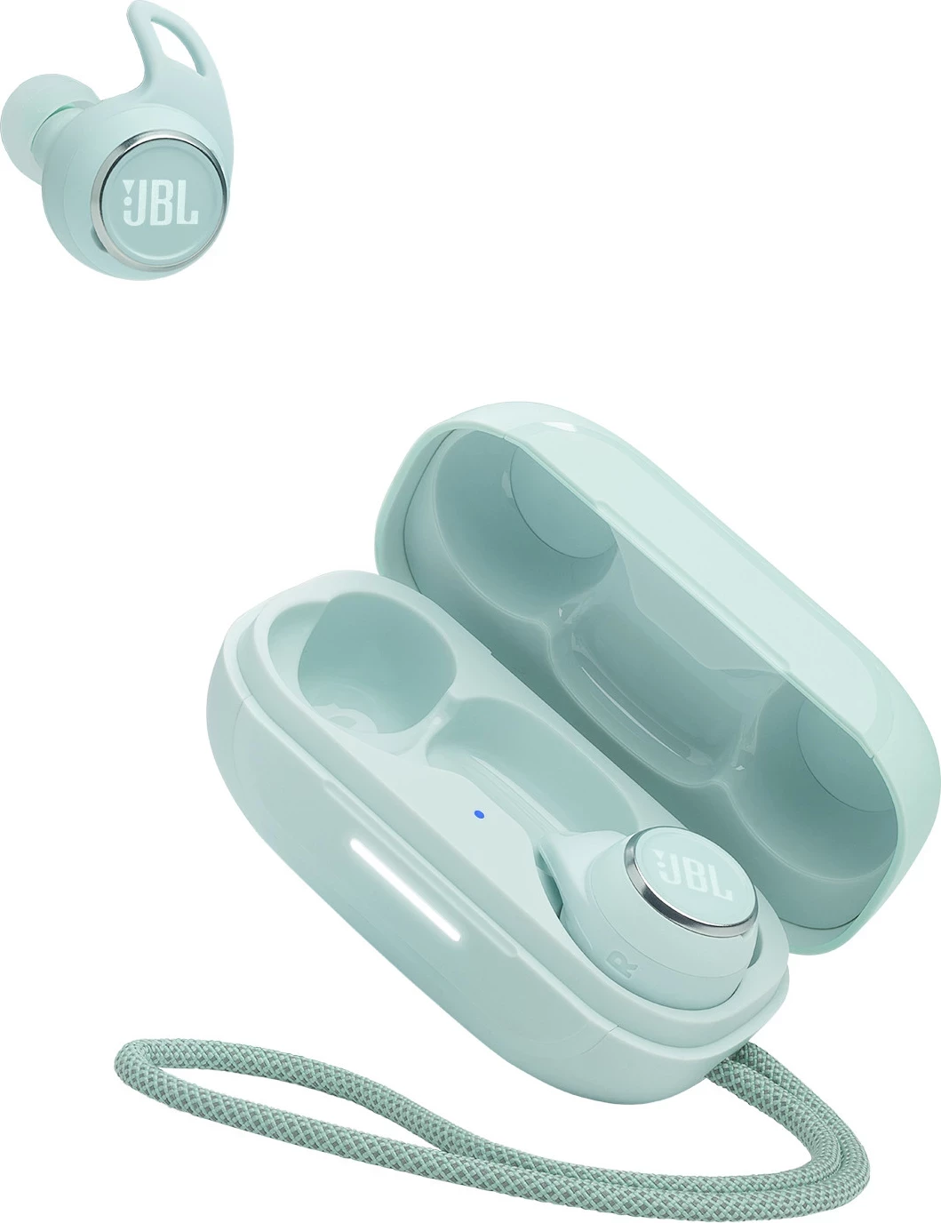 Kufje JBL Reflect Aero TWS, True Adaptive Noise Cancelling, IP68, 24 orë bateri, Light Blue