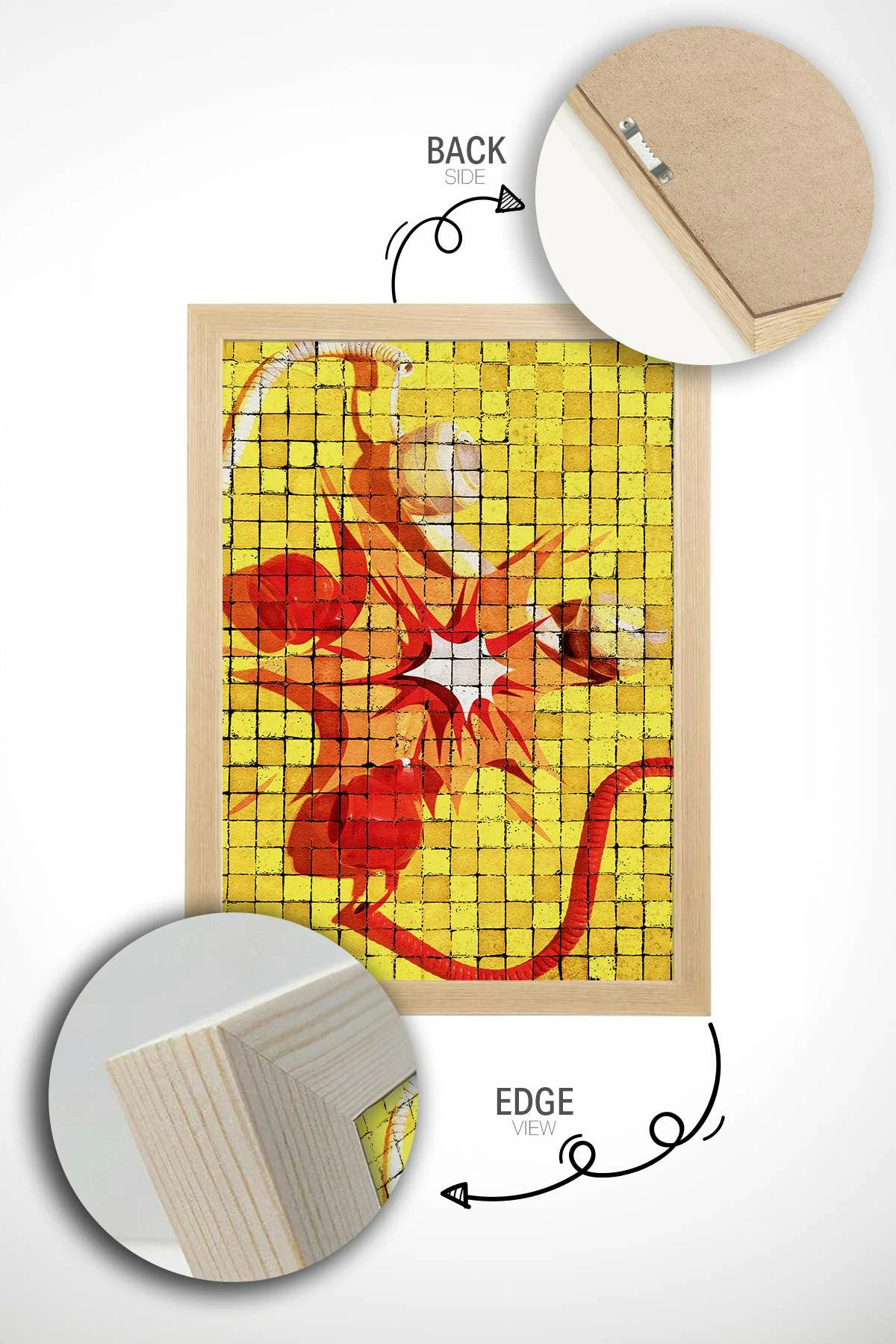 Pikturë dekorative me kornizë, Wallity Popmosaıc27, shumëngjyrëshe, 33x48cm