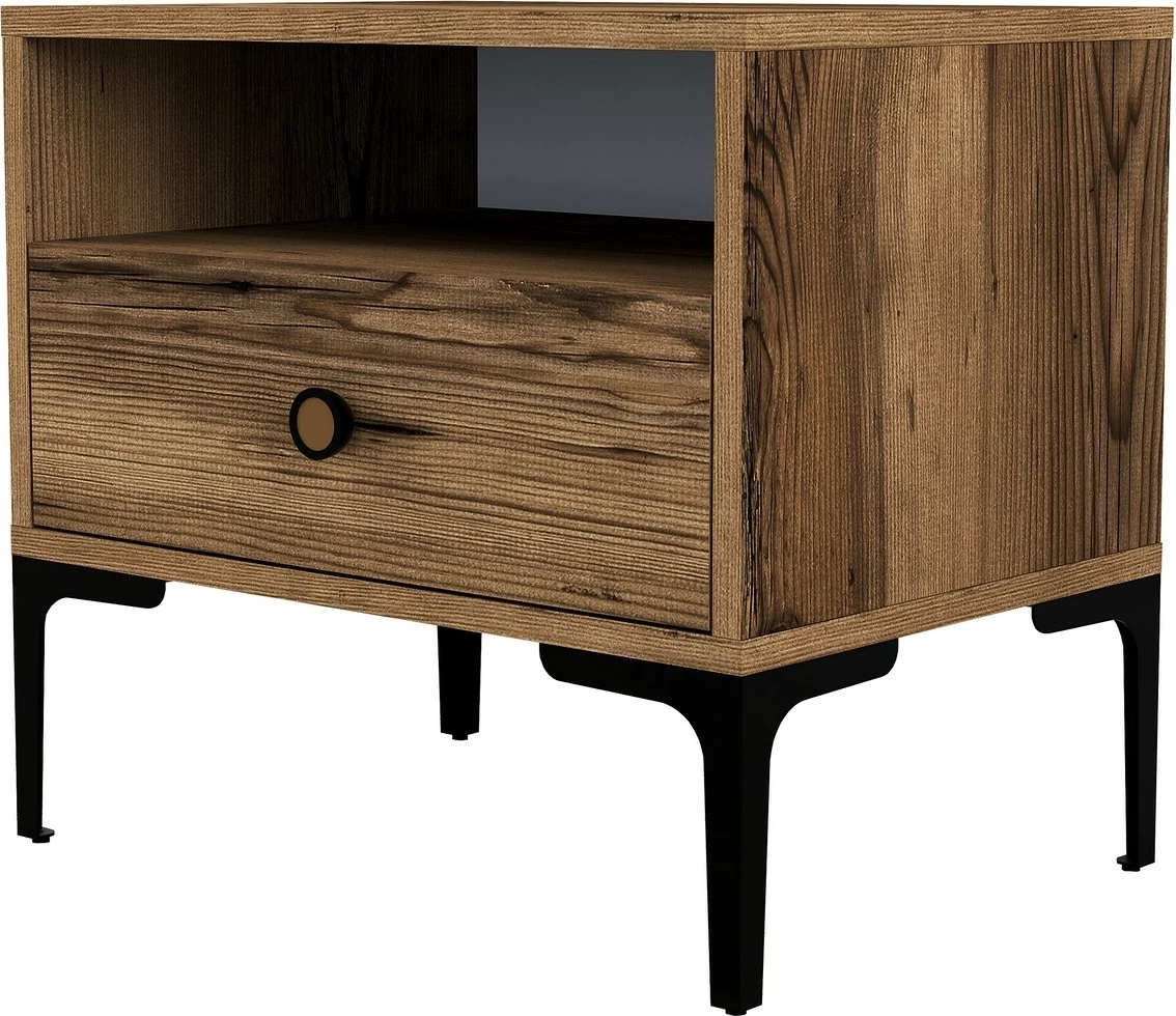 Komodinë Hanah Home, Lizbon 532, ngjyrë arre