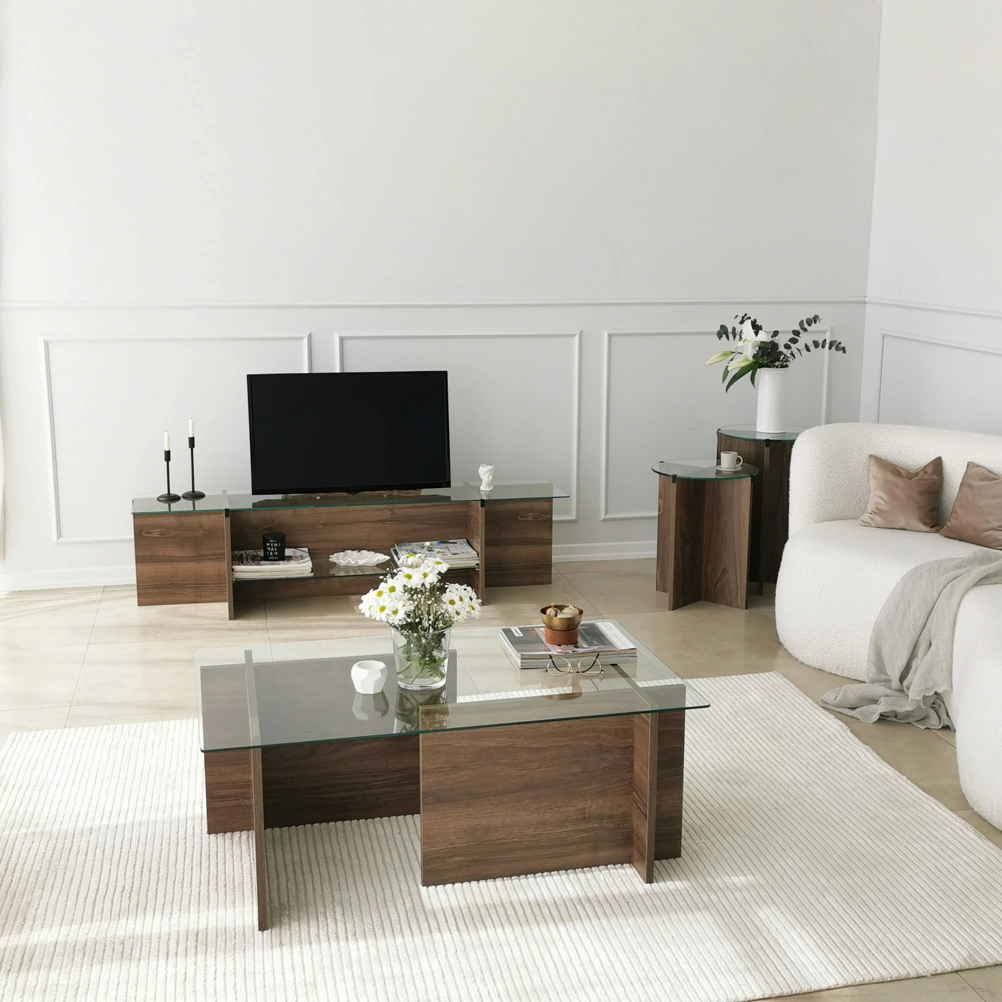 Tavolinë kafeje Hanah Home, New Escape, ngjyrë arre