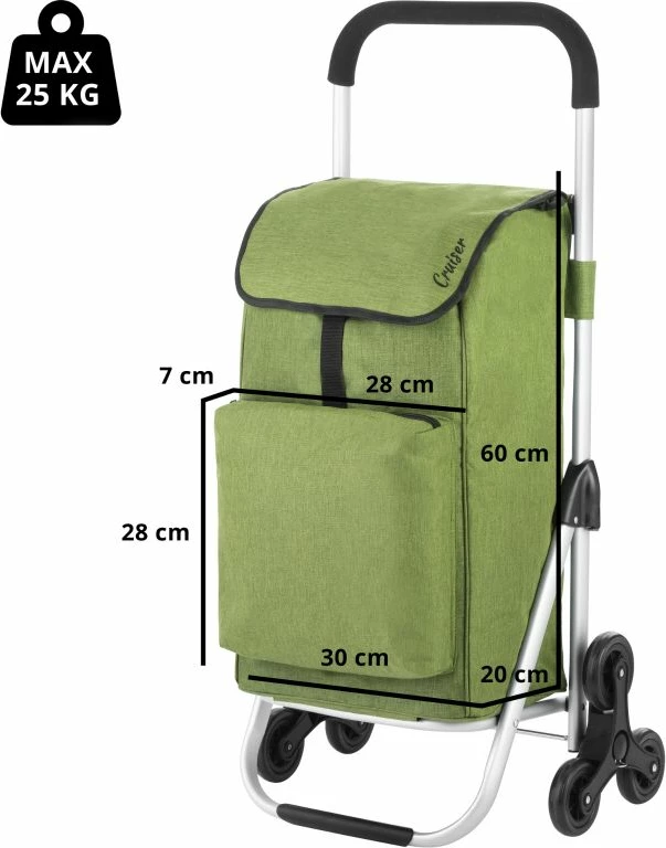 Karrocë për pazar Cruiser, e gjelbër