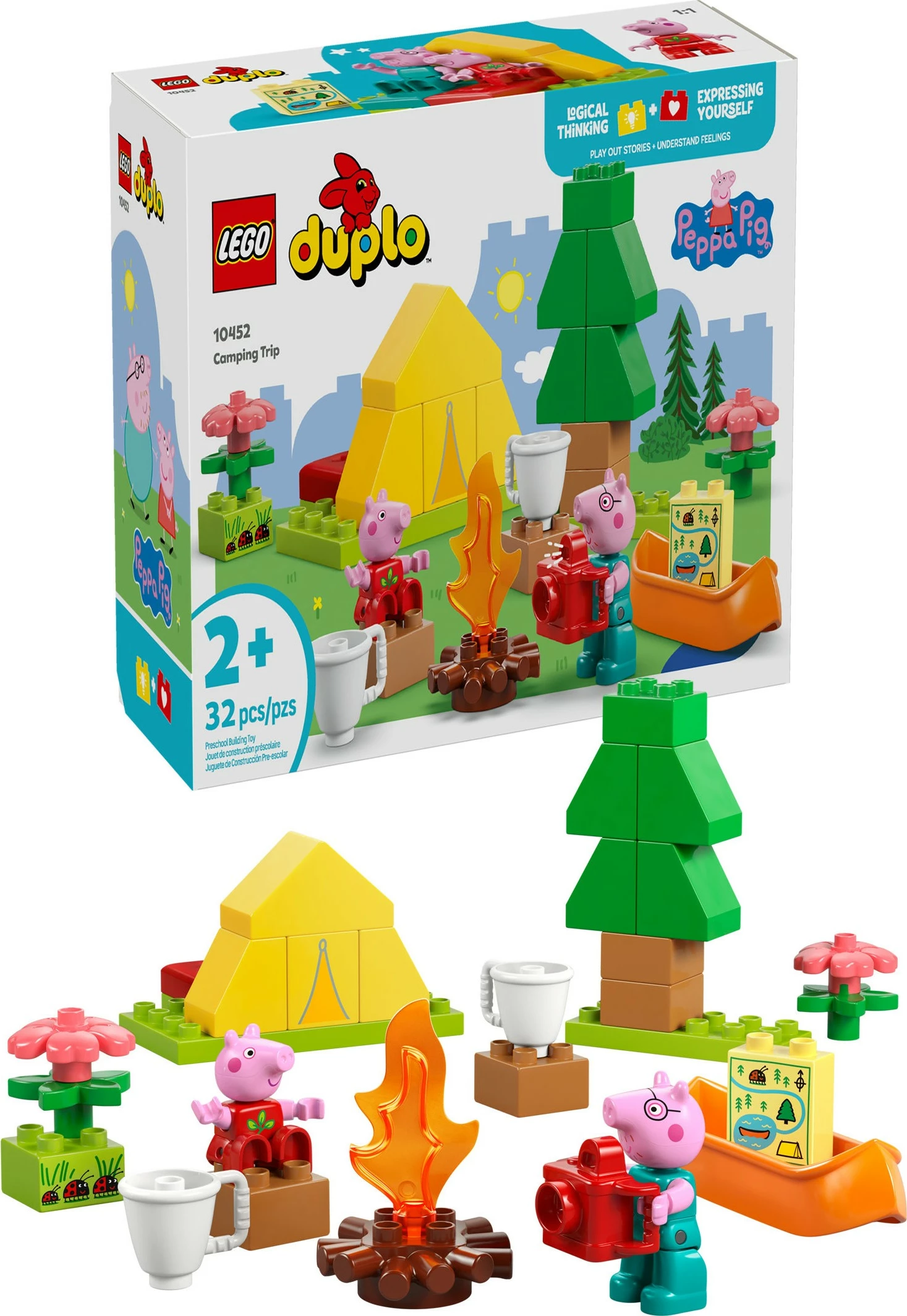 Set ndërtimi LEGO DUPLO Peppa Pig 10452, 32 pjesë, shumëngjyrësh