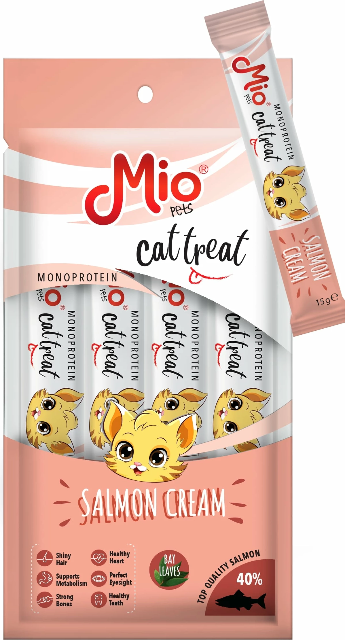 Mio Krema Shpërblëse pěr Mace - Salmon 15 g x 4.