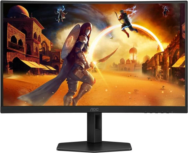Monitor gaming, AOC CQ27G4X, 27 inch, QHD 2560x1440, 180Hz, 0.5ms, VA i lakuar 1500R, HDR10, e zezë/gri
