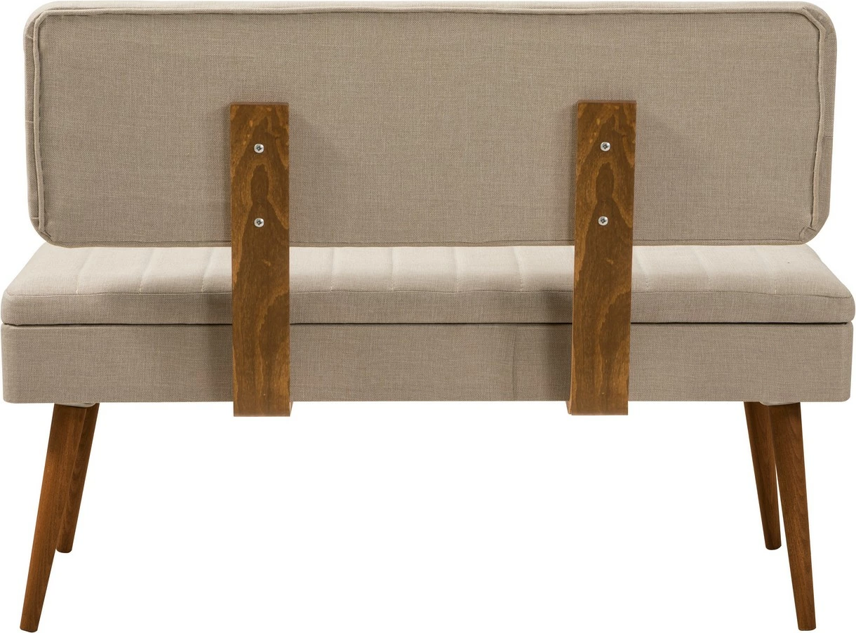 Set tavoline me karrige për ngrënie, zgjatues, 6 pjesë, Skye Decor, ngjyrë arre, krem