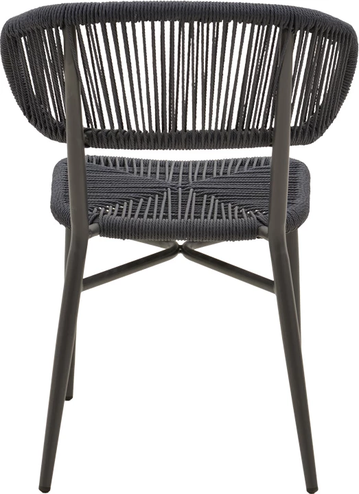 Karrige Agus, alumini, ratan PE, ngjyrë e zezë, e grumbullueshme, 55x63x77cm