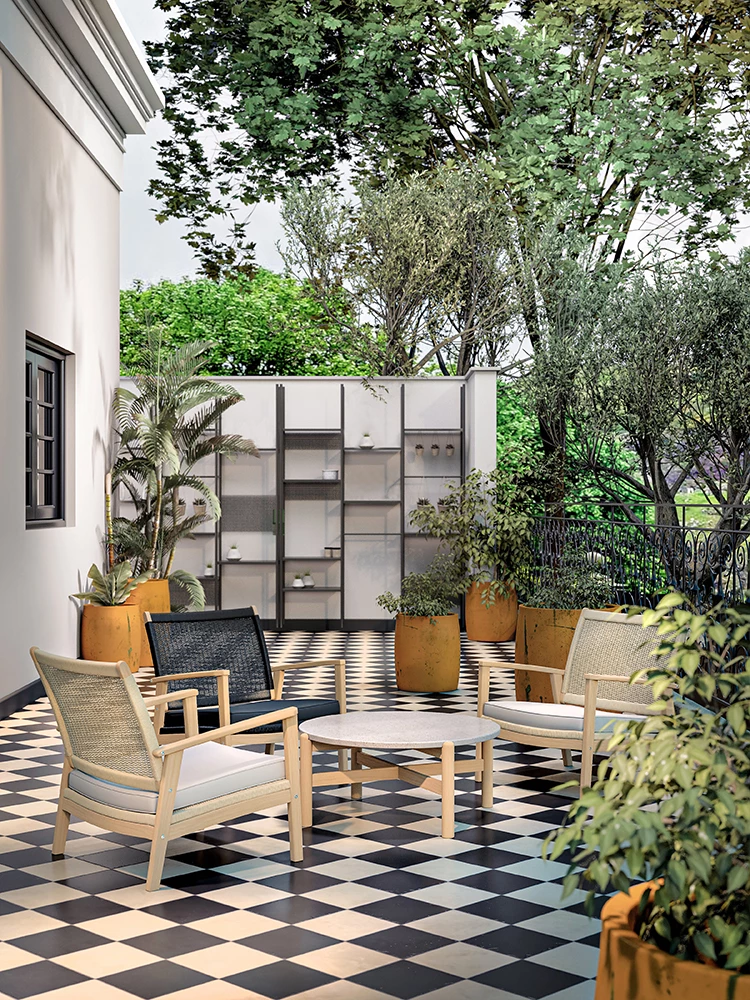 Karrige Salsa me jastëk, ngjyrë e zezë, 74.5x73x75.8