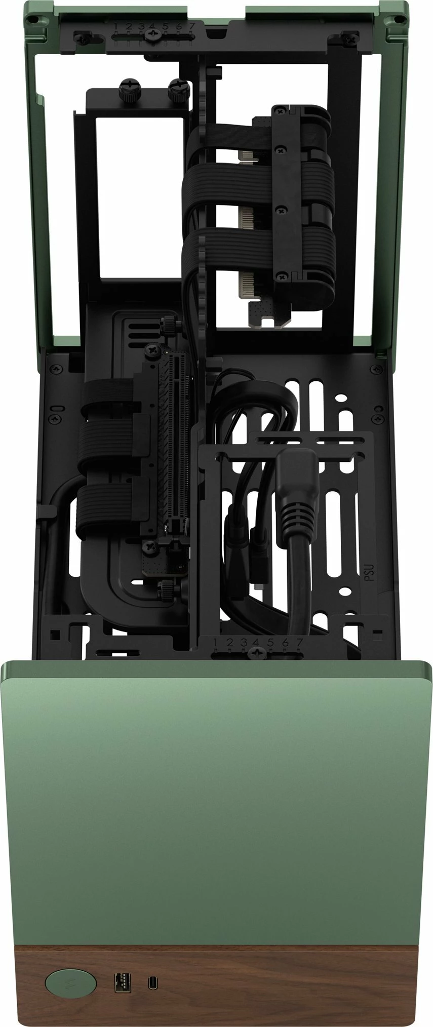 Kasë Fractal Design Terra FD-C-TER1N-03 Mini-ITX SFF, USB-C, pa PSU, jeshile