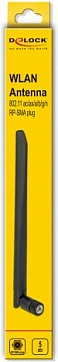 Antenë WLAN DeLOCK 802.11ax, RP-SMA, 5 dBi, 2.4/5 GHz, e zezë