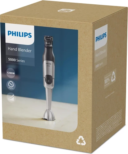 Blender dore Philips 5000 Series HR2681/00 1200 W, gotë matëse, i zi/inoks