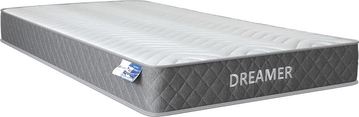 Krevat me dyshek dhe hapësirë për depo, Molito-Dreamer, kadife ecru, 120x200cm