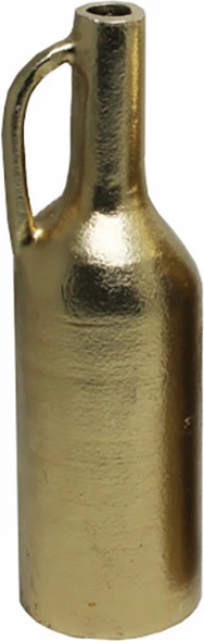 Vazo Bottle, alumin, ngjyrë ari antik, 7x7x25 cm