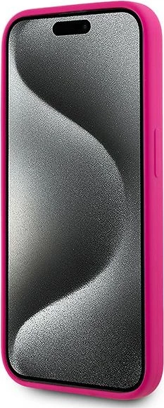 Mbështjellës Karl Lagerfeld Silicone Choupette Head MagSafe për iPhone 15 Pro Max, rozë