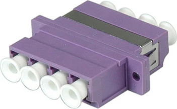 Adapter fibër optike VALUE LC Quadruple, OM4, PB, vjollcë