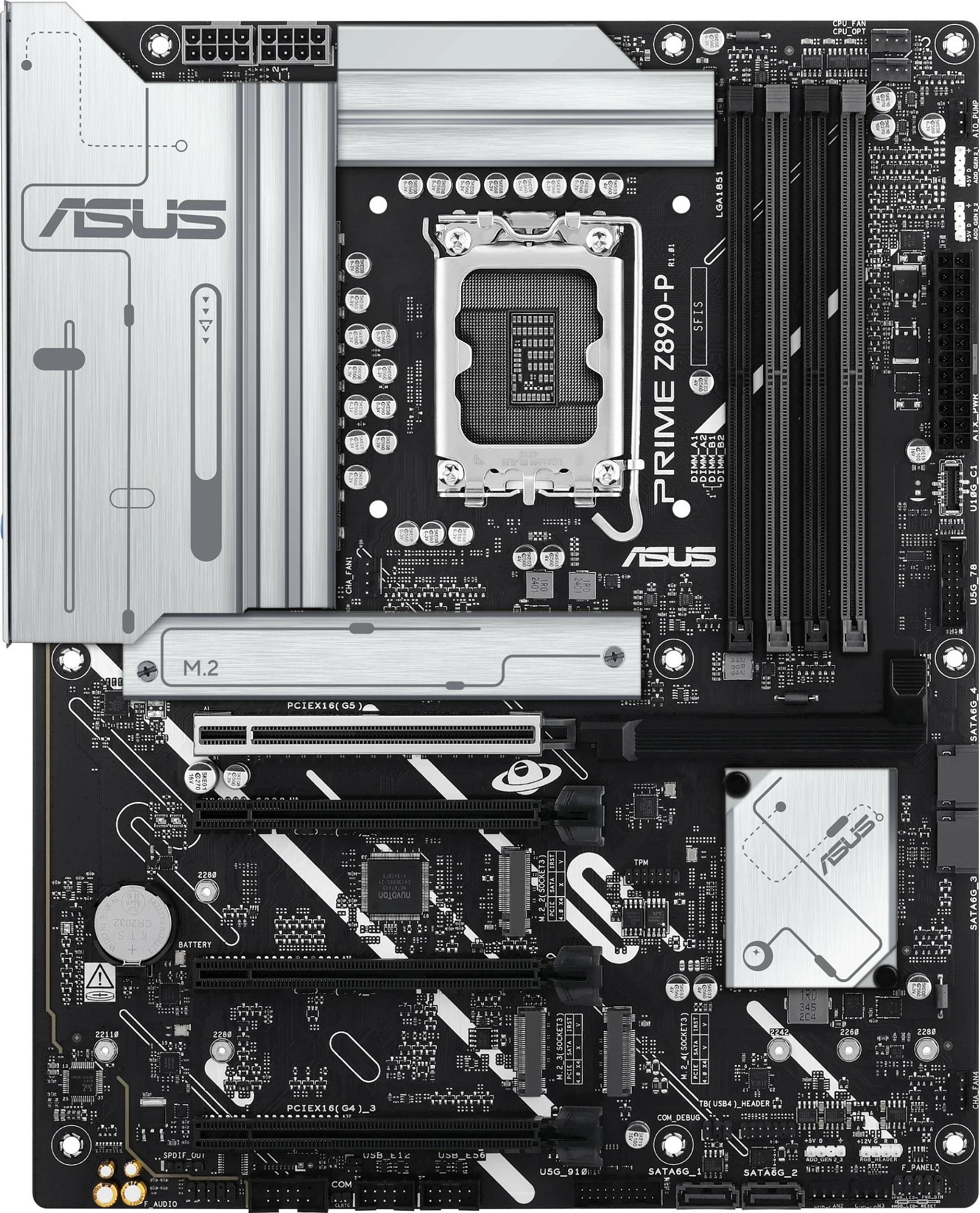Pllakë amë ASUS PRIME Z890-P, Intel, LGA 1851, DDR5, 192 GB
