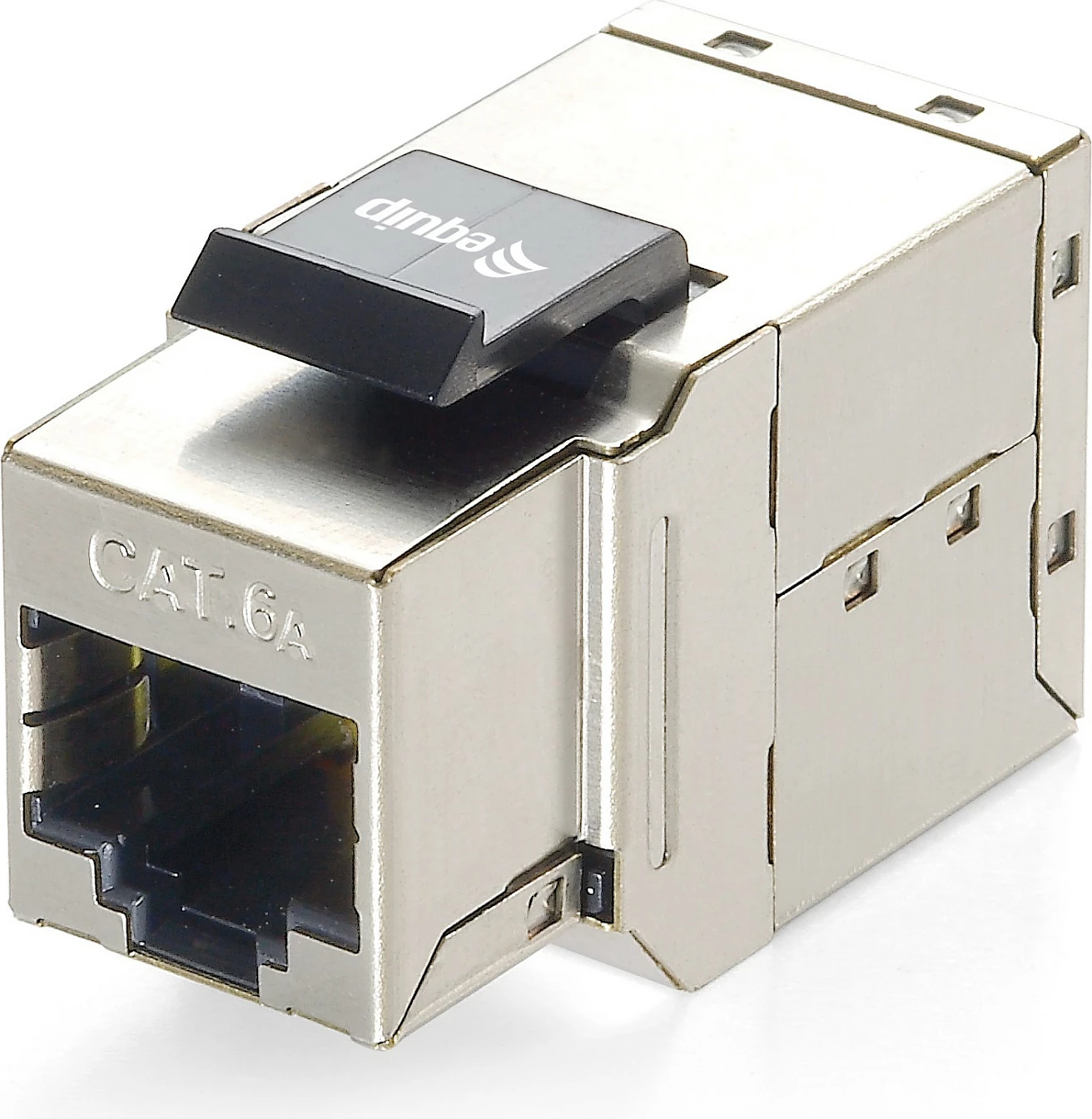 Kuple inline Keystone EQUIP Cat.6A Shielded, RJ-45 RJ-45, pinsa të artë, argjend