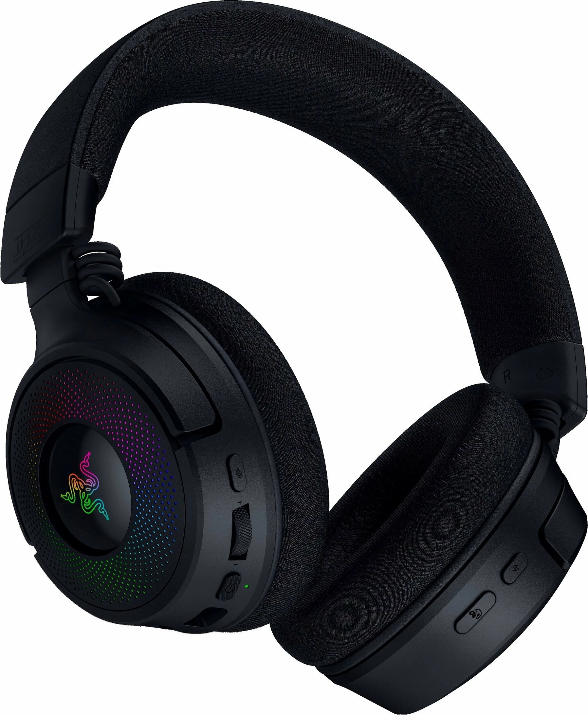 Kufje gaming Razer Kraken V4 (RZ04-05170100-R3M1), wireless, USB/USB-C, Bluetooth, THX Spatial Audio, RGB, të zeza