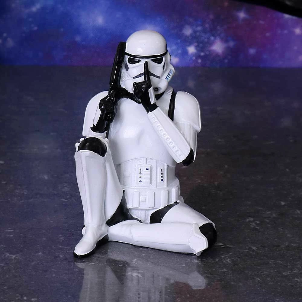 Figurinë koleksionuese NEMESIS NOW Star Wars Speak No Evil Stormtrooper 10 cm, e bardhë/zezë