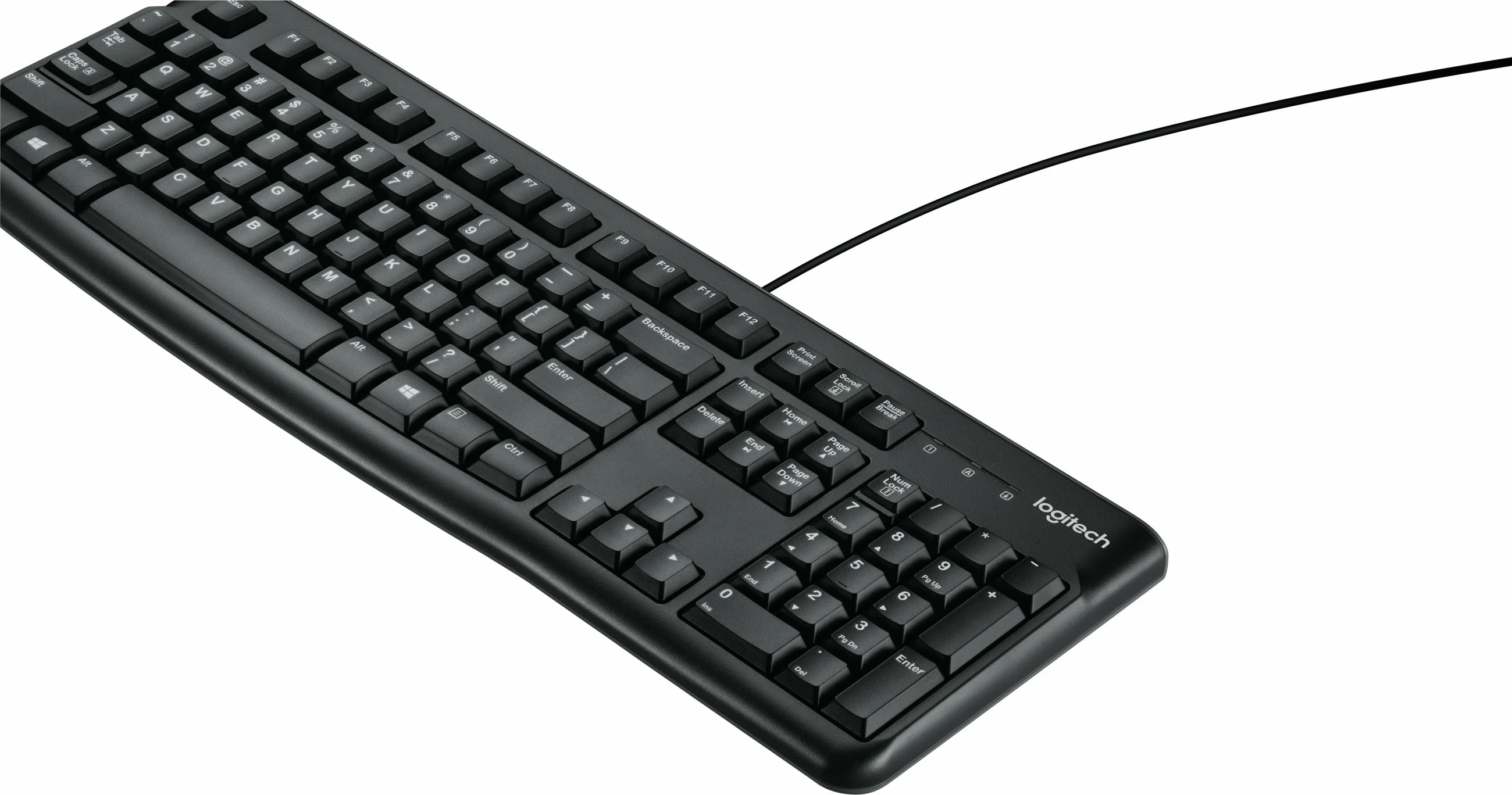 Tastierë Logitech K120, full-size, me kabllo, USB, AZERTY, e zezë