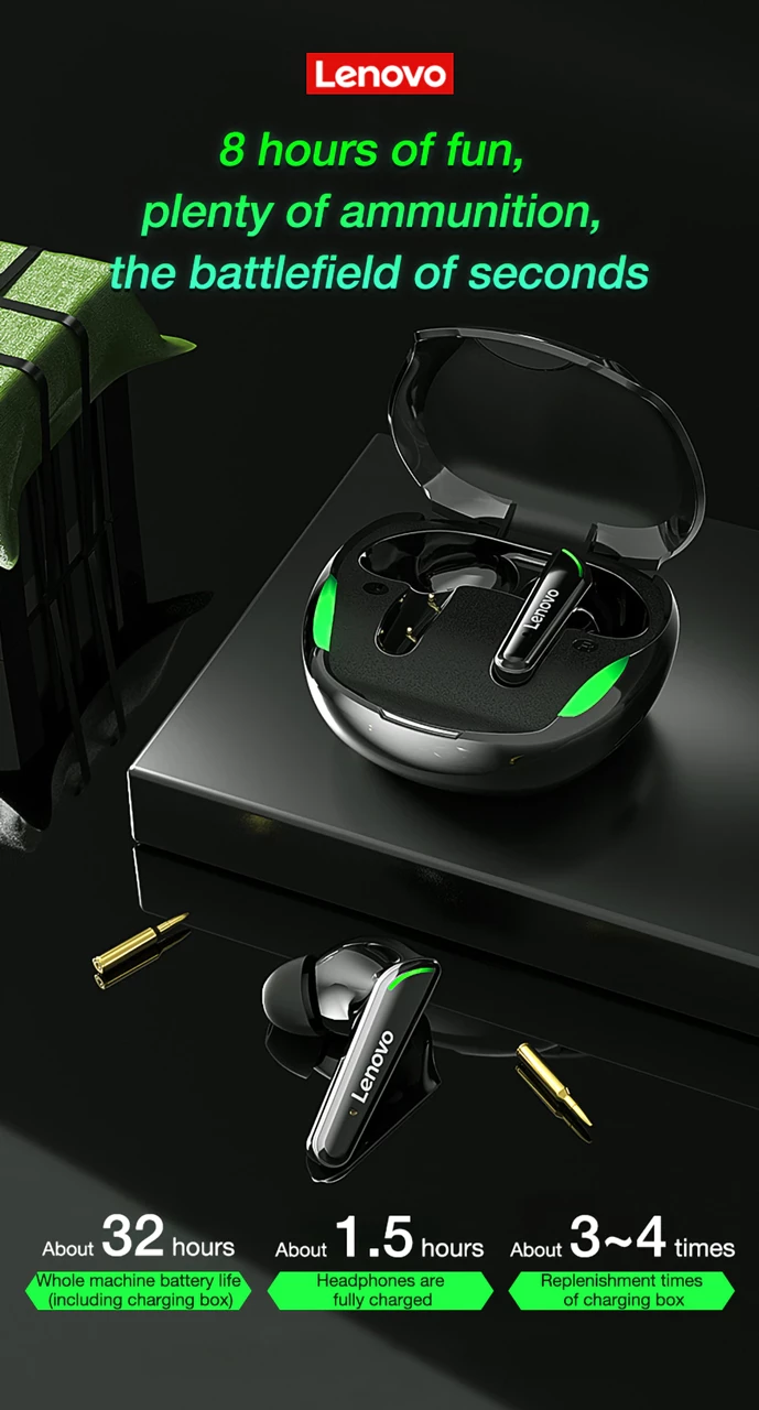 Dëgjuese Lenovo Live Pods XT92, të zeza