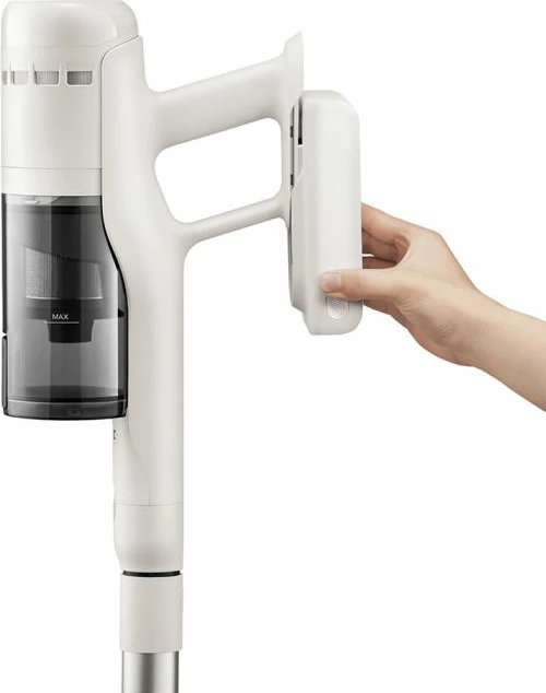 Fshesë me korrent vertikale Roborock H60 Hub 115 AW, stacion vetëzbrazës 2 L, bateri e heqshme 60 min, ekran LED, dritë jeshile, bardhë/zi