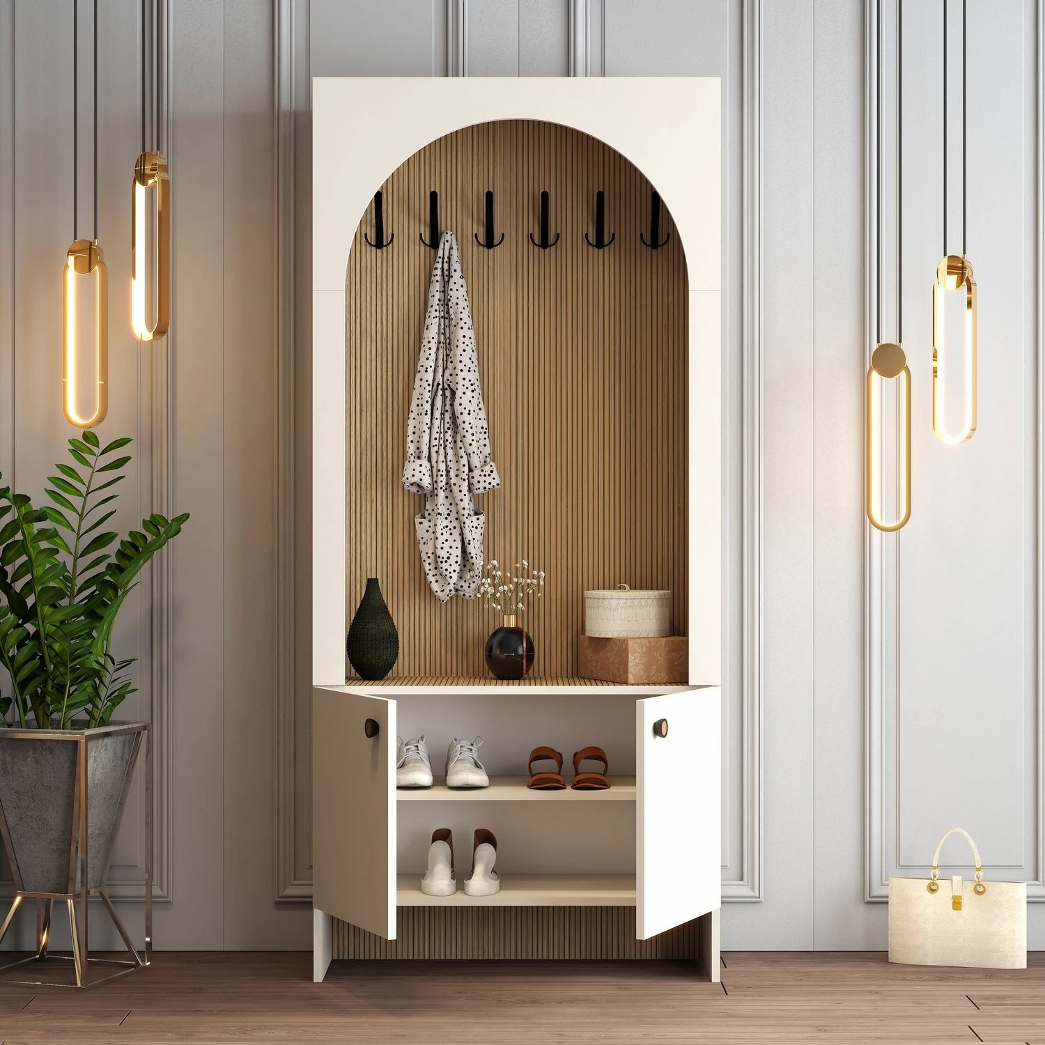 Stendë për korridor Skye Decor, Palermo K, krem dhe lis