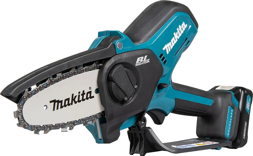 Mini sharrë zinxhir me bateri Makita UC100DZ, 12V, shinë 10 cm, pa bateri/karikues, blu/zezë