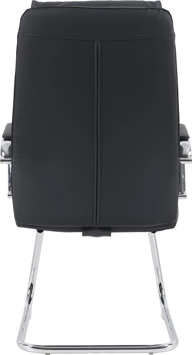 Karrige vizitorësh Siquel I, lëkurë artificiale e zezë, 58x62x105cm