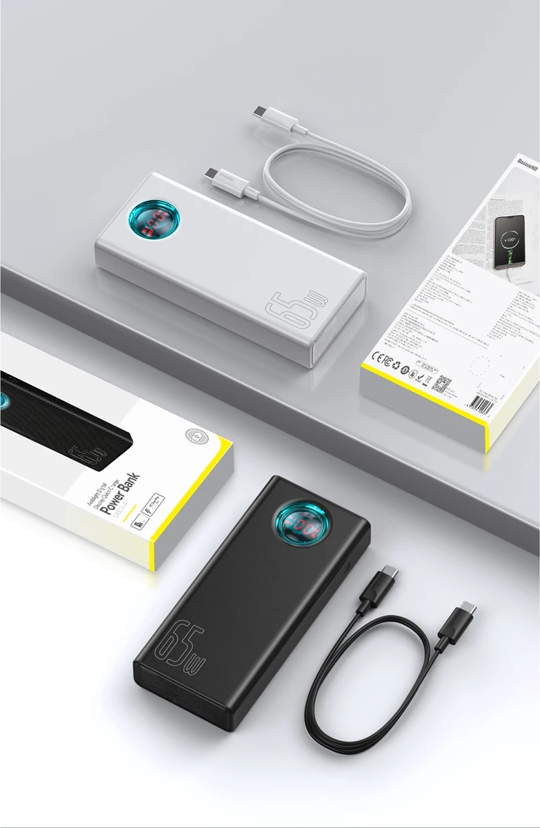 Powerbank Baseus Amblight 30000mAh 65W, i zi