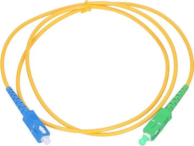 Kabllo patch fibër optike Extralink SC/APC - SC/UPC, single-mode G.652D, 0.5m, 3mm, e verdhë