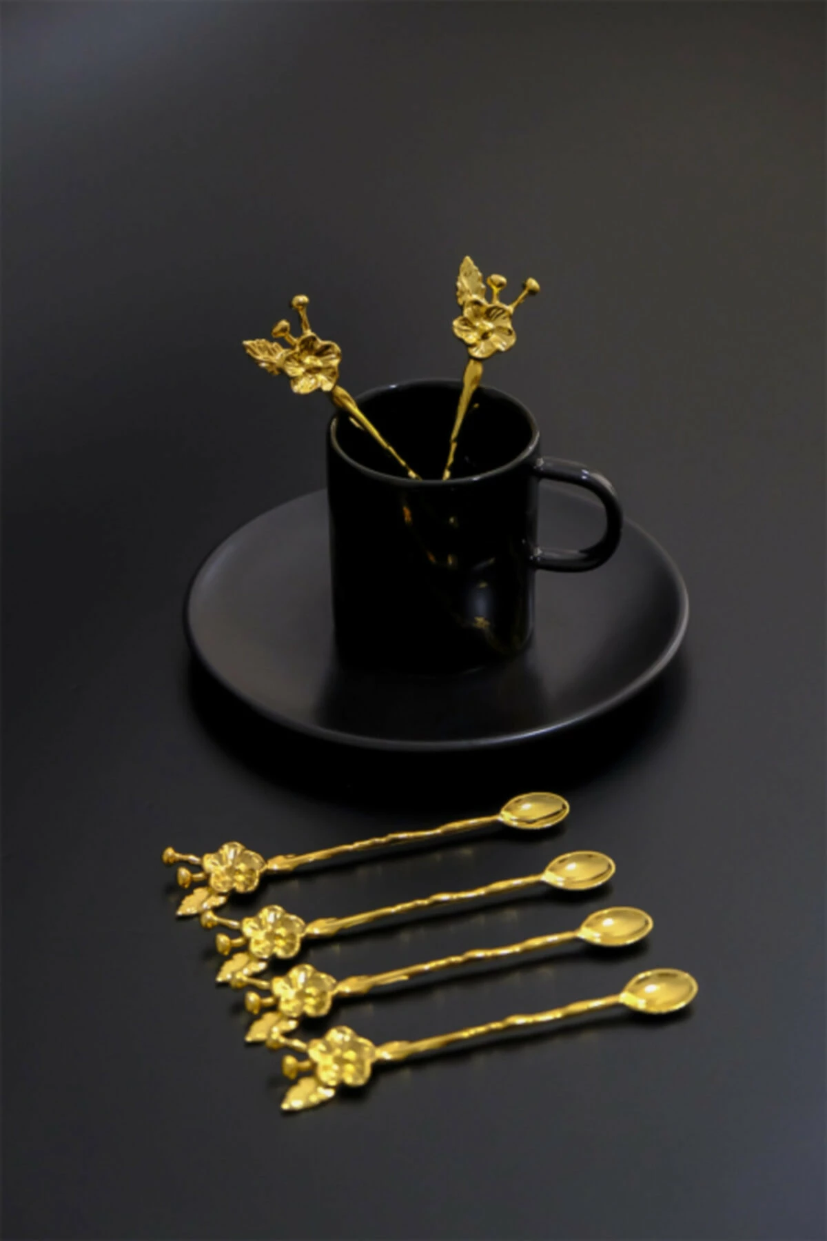 Set lugësh (6 copë), ngjyrë ari, Hermia, PLT0493