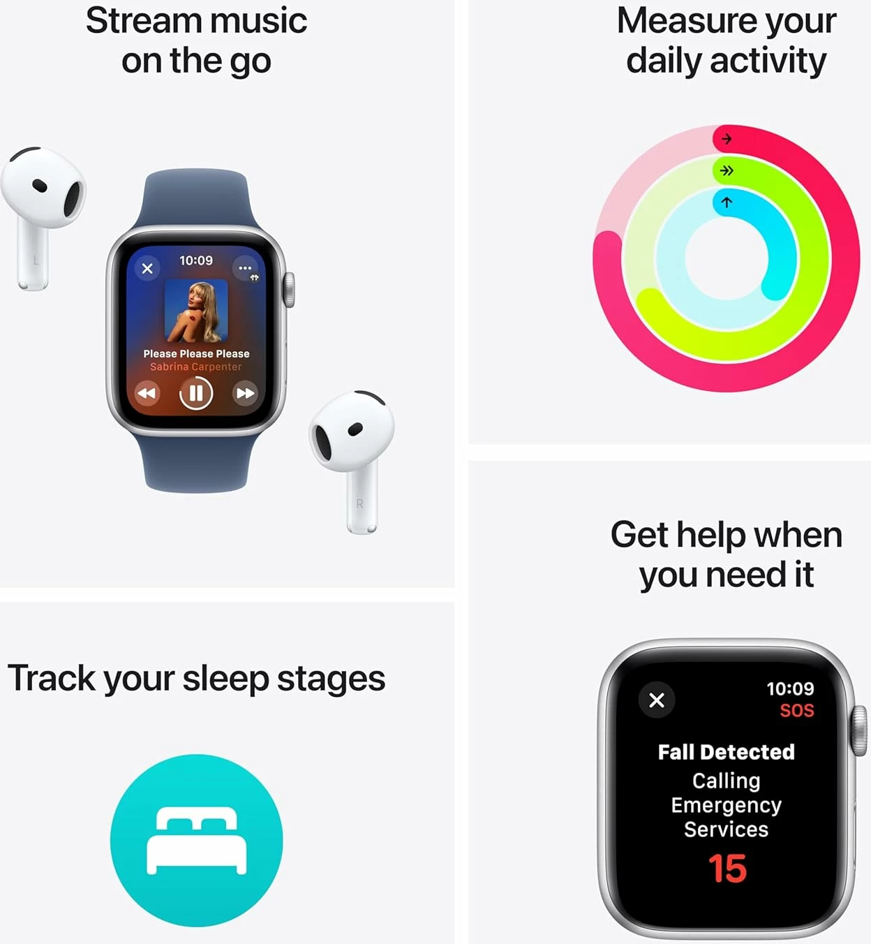 Apple Watch SE (2nd Gen) Silver, M/L