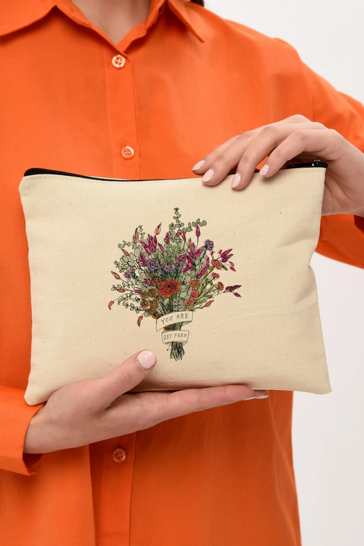 Çantë për make-up Zoozie Bags, krem, 25x18cm, 0745