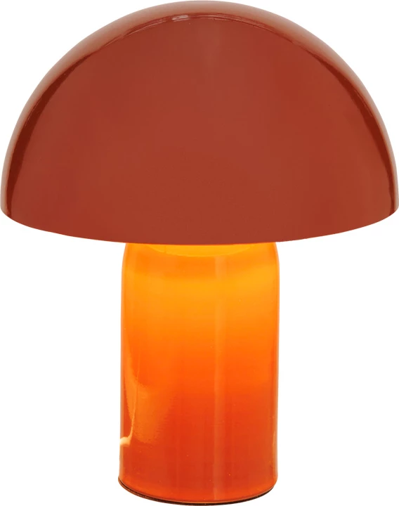 Llambë tavoline Mushi, metal, ngjyrë terrakote, 20x24.5cm