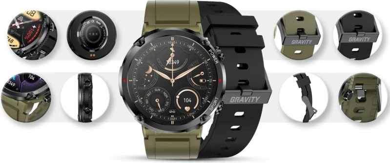 Smartwatch Gravity për të gjithë, e zezë