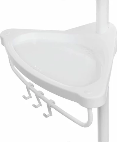 Raft këndi për banjo SONGMICS BCB001A, teleskopik 85-305 cm, 4 rafte, 3 grepa, i bardhë