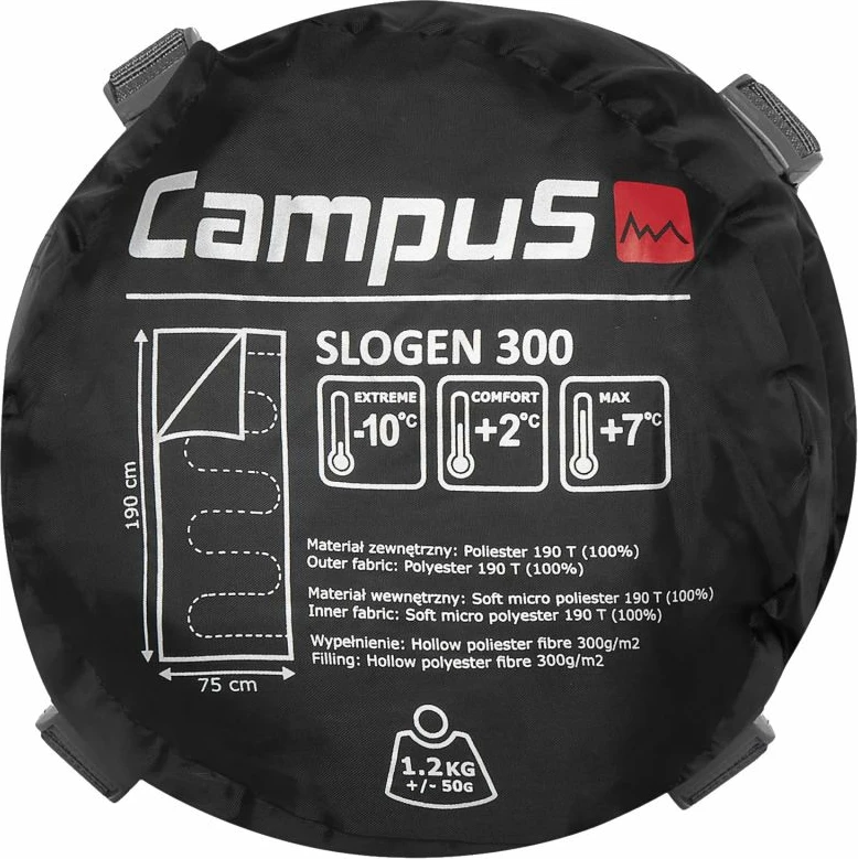 Thes gjumi për kamping Campus, gri/argjendtë [Madhësia: One Size]