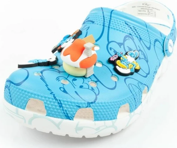 Sandale Crocs për femra dhe fëmijë, të bardha/kaltër