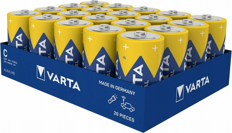 Bateri alkaline Varta Industrial PRO C R14, 7800 mAh, 20 copë