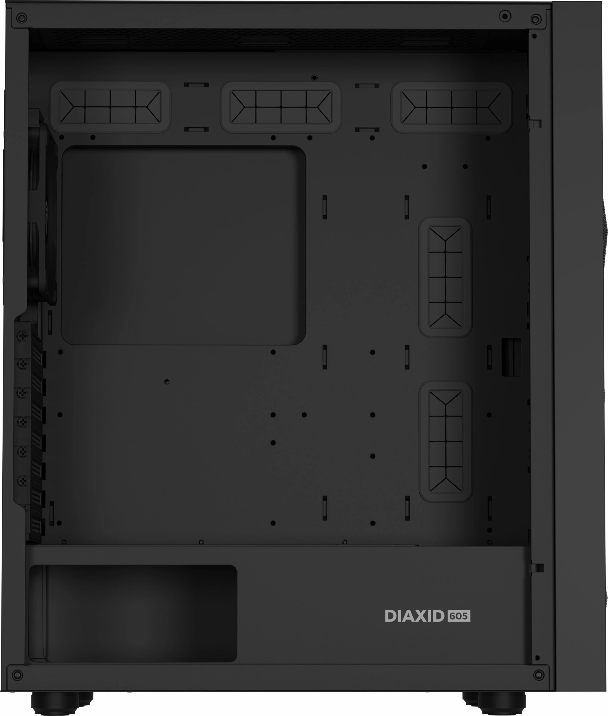 Kasë GENESIS Diaxid 605F NPC-2046 midi tower ATX, USB-C, pa furnizim, e zezë
