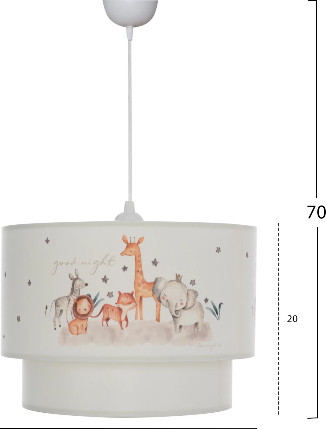 Llambë varëse për dhomë fëmijësh, shumëngjyrëshe, FH7572.03, Φ30x70 cm