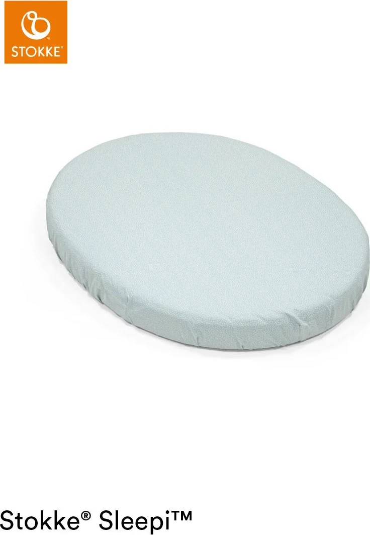 Çarçafë i butë Sleepi™ mini dots sage cot sheet – Stokke®