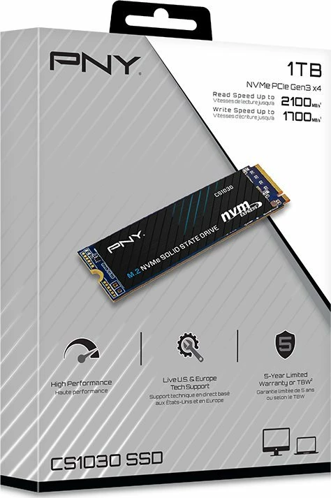 SSD PNY CS1030 1TB M.2 2280 NVMe PCIe Gen3 x4 (M280CS1030-1TB-RB)