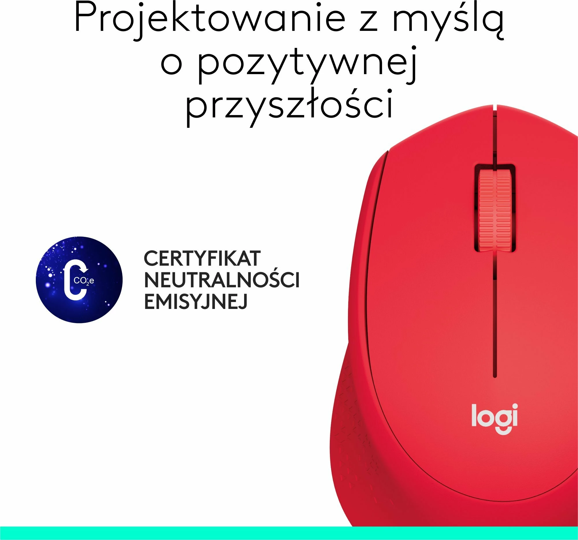 Maus Logitech M330 Silent Plus 910-004911 1000 DPI wireless, e kuqe