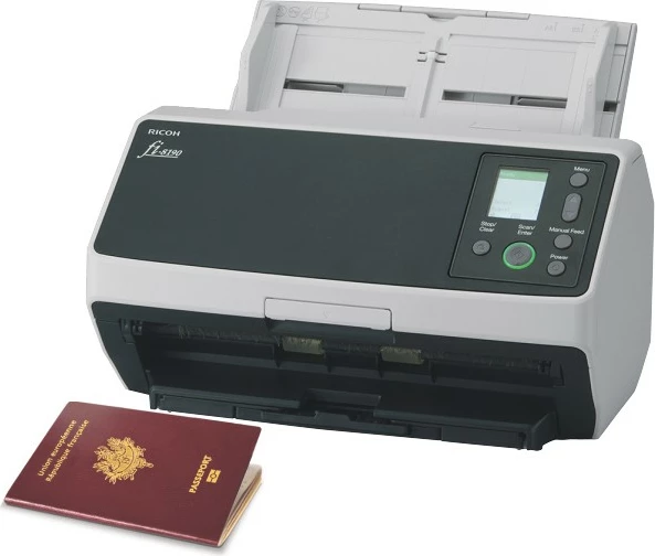 Skaner dokumentesh Fujitsu Ricoh fi-8190, 600x600 DPI, 90ppm, ADF, i zi/gri
