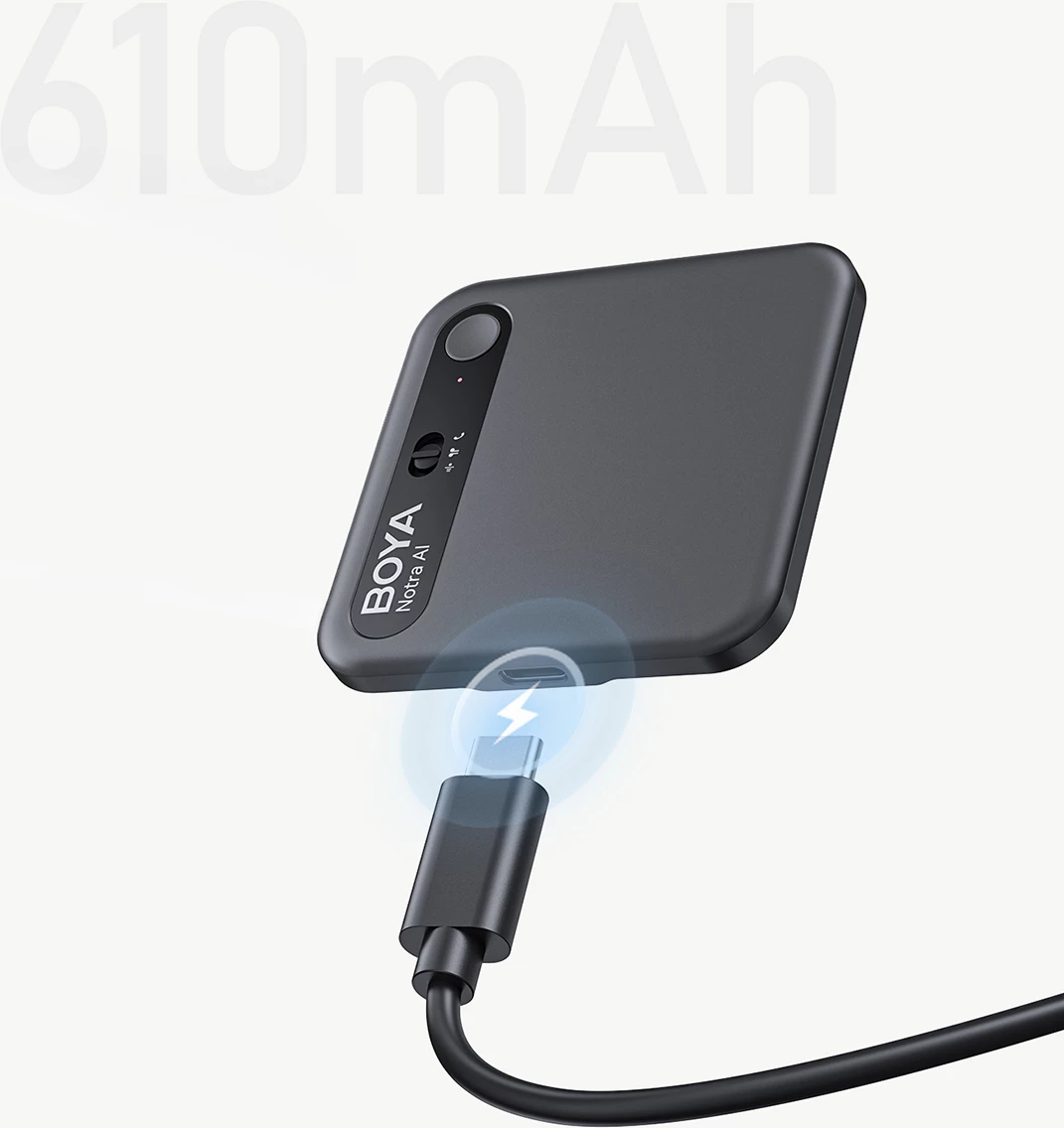 Regjistrues zëri BOYA Notra AI, 64GB, transkriptim AI, deri 24 orë, i zi, set