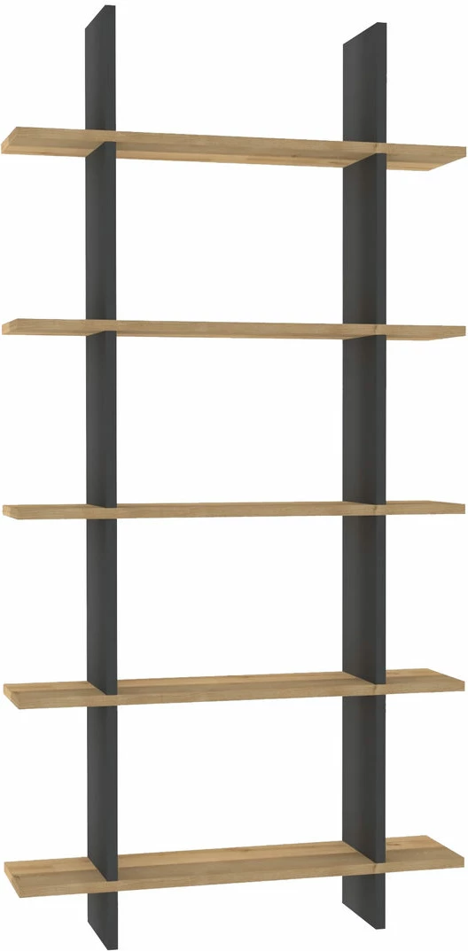 Raft librash Hanah Home, Lina, ngjyrë safir dhe antracit