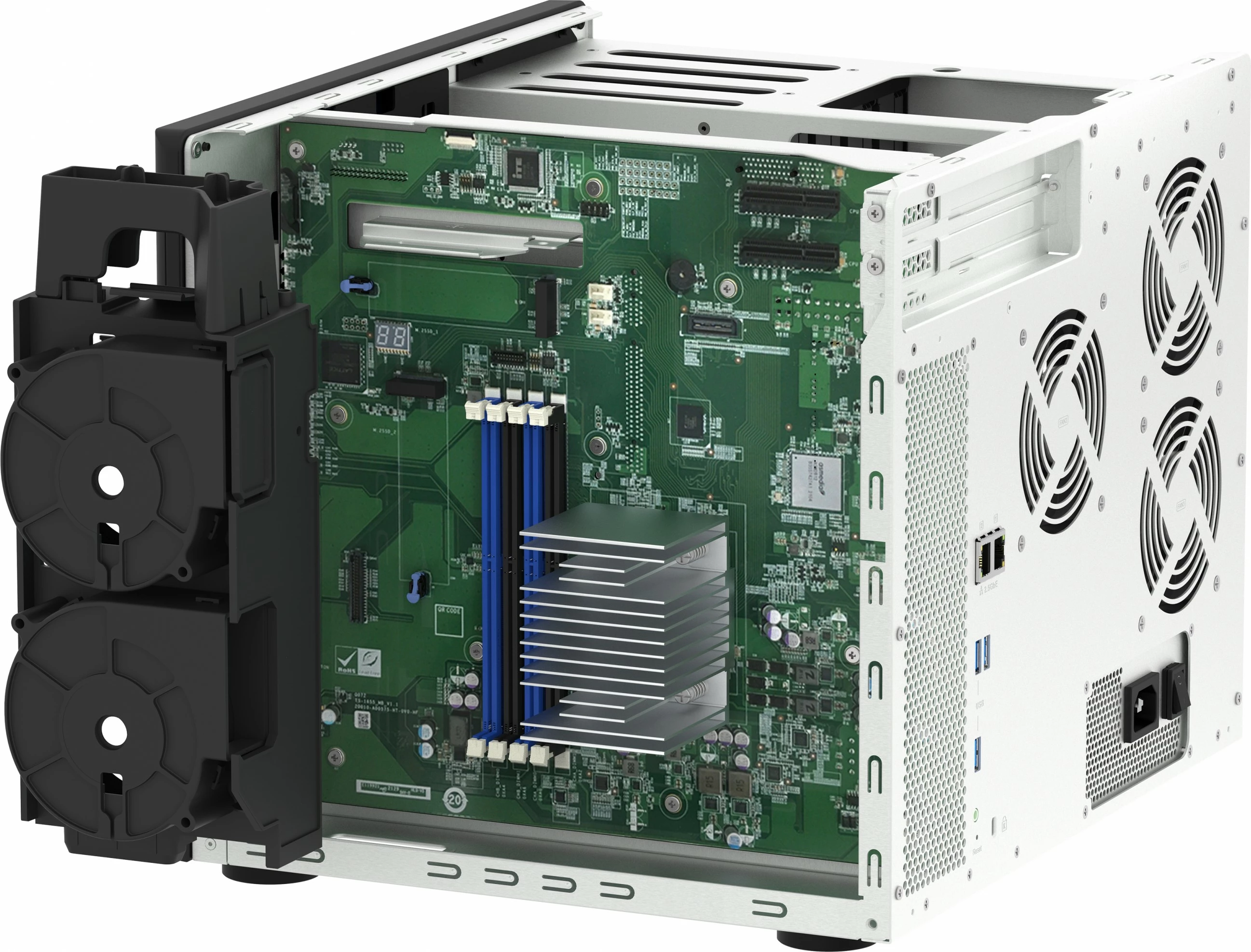 NAS QNAP TS-1655-8G, Intel Atom C5125, 16 vende për disqe, 8GB RAM, e zezë
